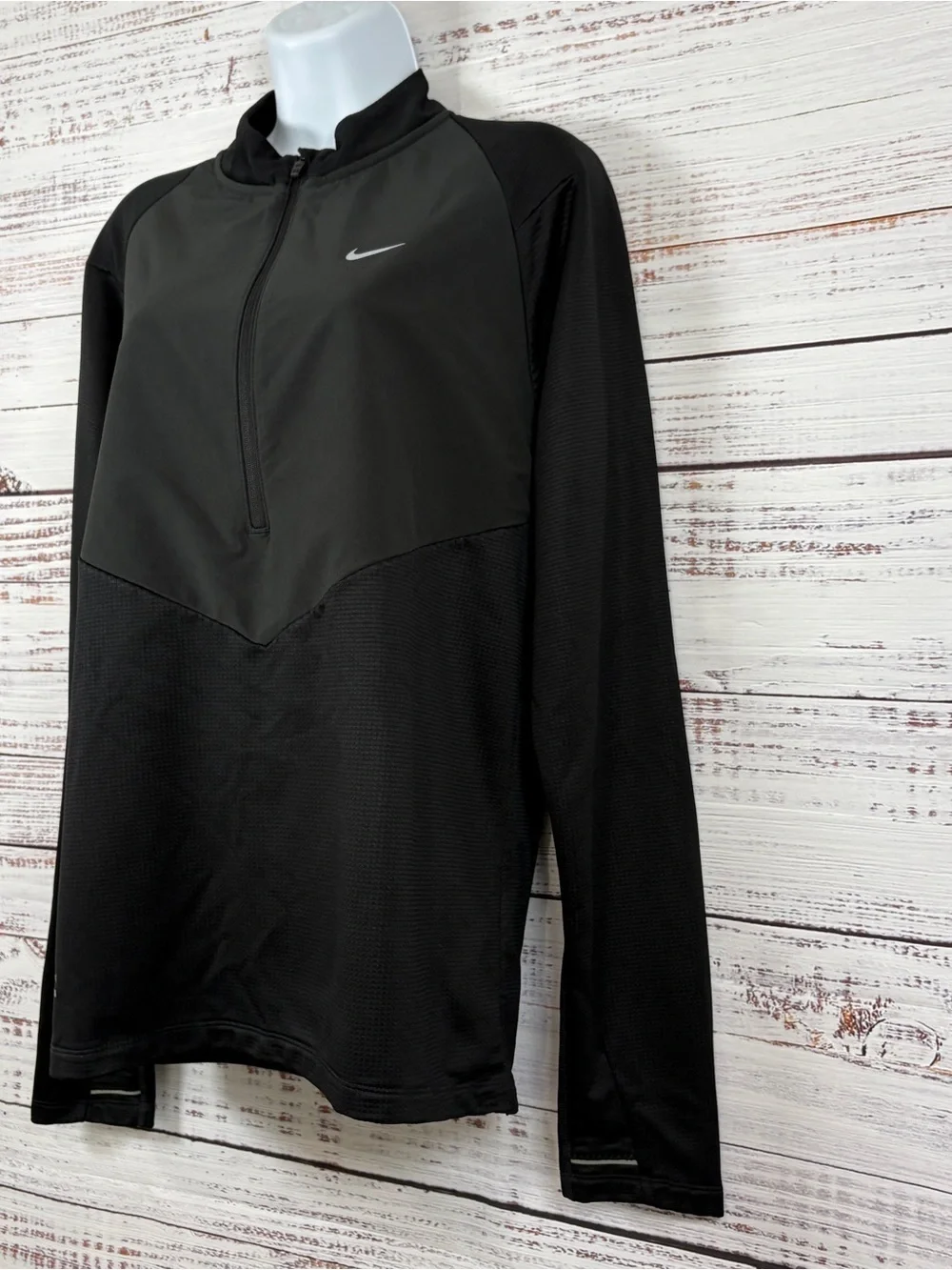Nike Dri Fit Black 1/2 Zip Running Division Jacket